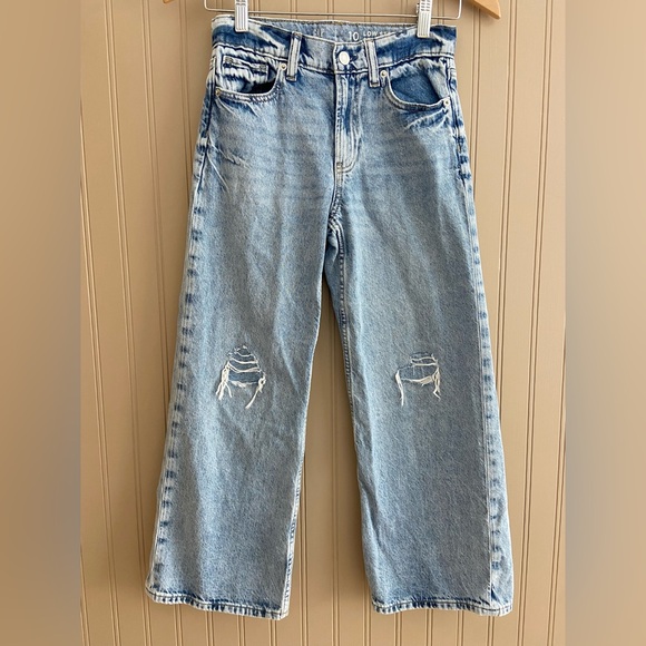 GAP Other - GAP Kids Low Stride Wide Leg Distressed Denim Jeans Girls Size 10